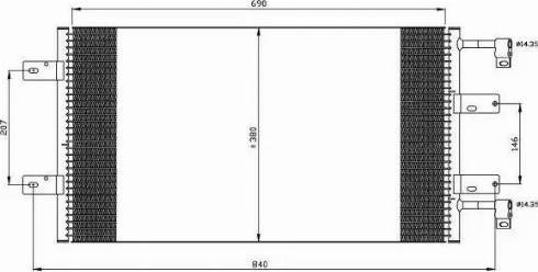 Радиатор охлаждения кондиционера 35505 NRF