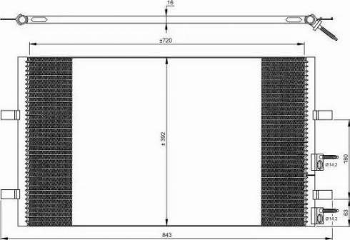 Радиатор охлаждения кондиционера 35846 NRF