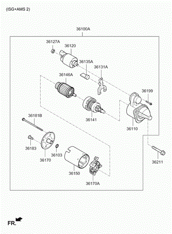 Стартер 361002A950 MS GROUP