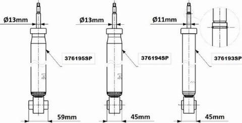 Стойка амортизатора задняя 376193SP MONROE