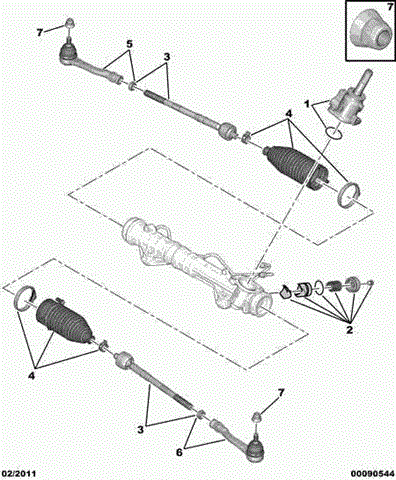 Citroen  наконечник рульової лів c4 (b7), berlingo (b9) 3817 89