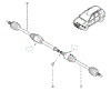 Привод передний правый Renault DUSTER I