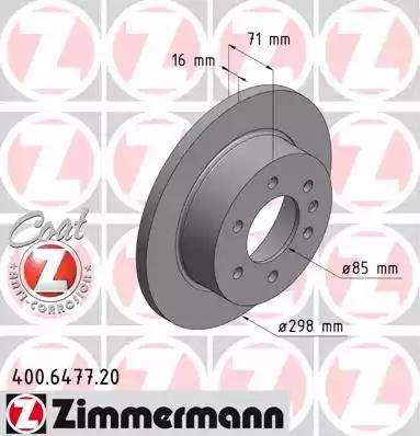 Тормозные диски 400647720 ZIMMERMANN