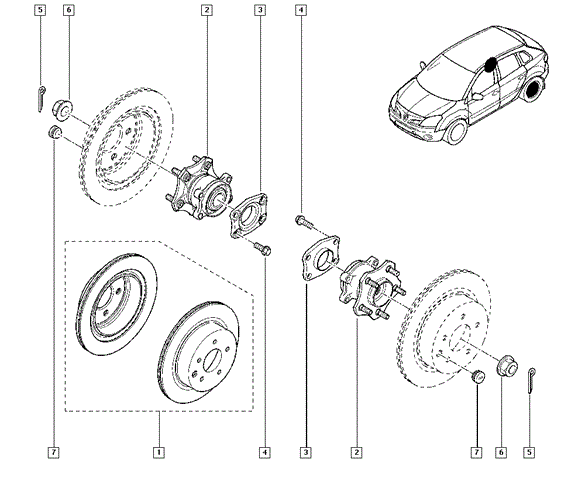 Ступица колеса с подшипником задняя 4x4 renault koleos (08-) (402027585r) renault 402027585R