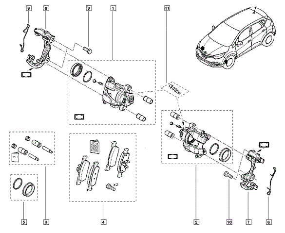 Суппорт тормозной передний левый renault megane iii (z) (08-15) (410111495r) renault 410111495R