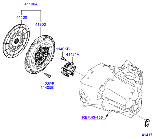 Диск сцепления 4110024301 HYUNDAI