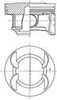Поршень в комплекте на 1 цилиндр, STD 41492600 KOLBENSCHMIDT