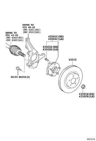 Передний тормозной диск 4351202330 TOYOTA
