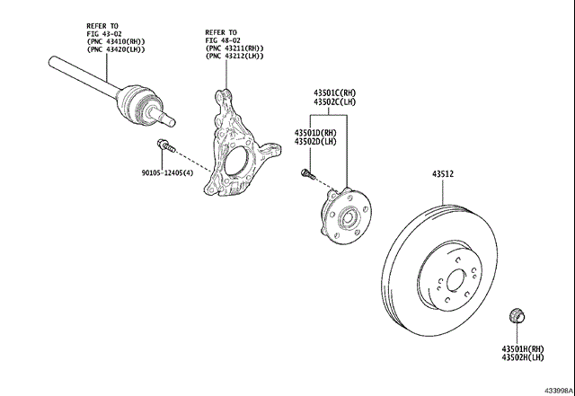 Диск тормозной передний 4351276010 TOYOTA