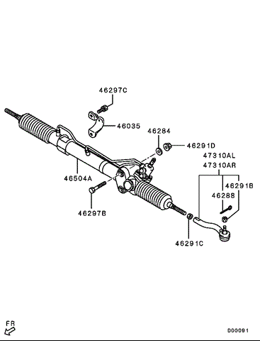 4422A038 MITSUBISHI Рулевой наконечник купить в Днепр