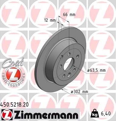 Дисковый тормоз 450521820 ZIMMERMANN