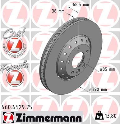 Тормоз дисковый передний 460452975 ZIMMERMANN