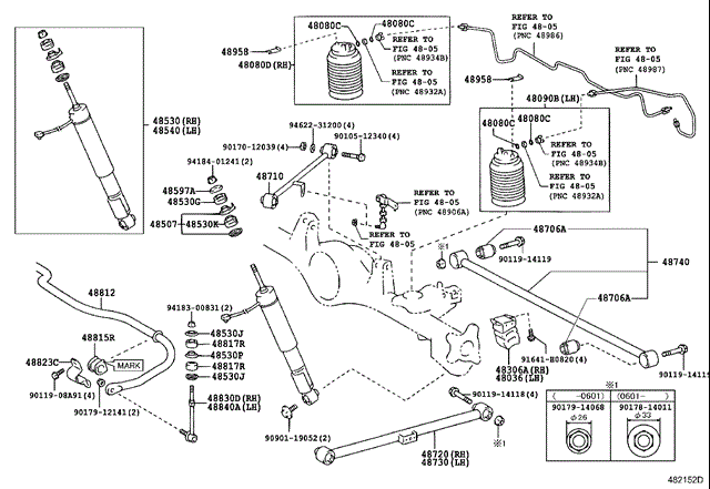 Пневморессора задняя 4808035011 TOYOTA