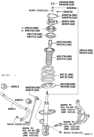Амортизаторная стойка передняя левая 4852080349 TOYOTA