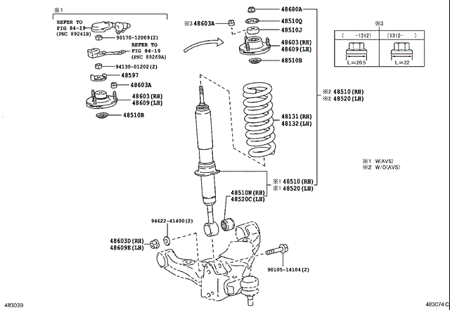 Опора стойки амортизатора переднего 4860960100 TOYOTA