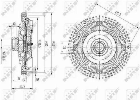 Муфта вязкостная системы охлаждения 49581 NRF