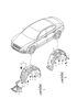 Подкрылок переднего крыла, левый 4G8821171D VAG