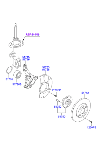 517203S100 HYUNDAI Подшипник ступицы купить в Ровно