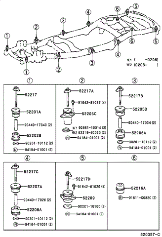 Крепление платформы 5220360060 TOYOTA