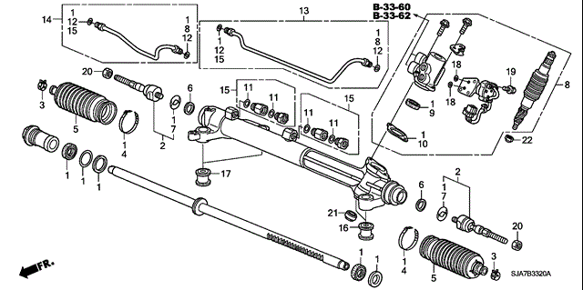 HONDA 53010SJAA01 Тяга рулевая в наличии Черкассы