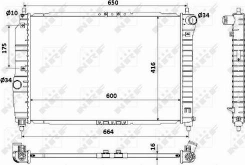 Радиатор водяной 53902A NRF