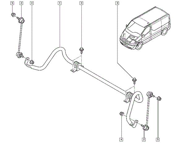 Передний стабилизатор 546113587R RENAULT