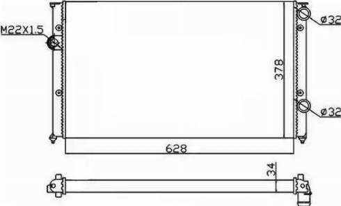 Радиатор водяной 54693 NRF