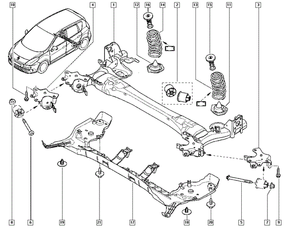 Пружина задняя 550200023R RENAULT