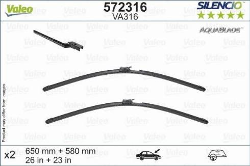 Дворники 572316 VALEO