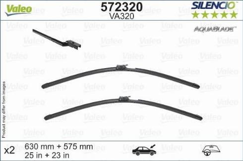 Щетки лобового стекла 572320 VALEO