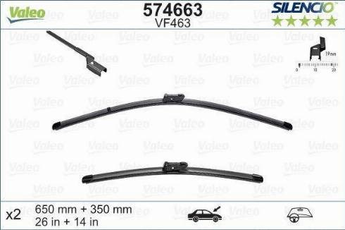 VALEO 574663 Щетки стеклоочистителя в наличии Черновцы