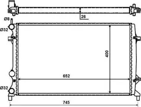 Радиатор водяной Фольксваген Джетта VI