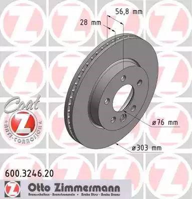 Ротор тормозной 600324620 ZIMMERMANN
