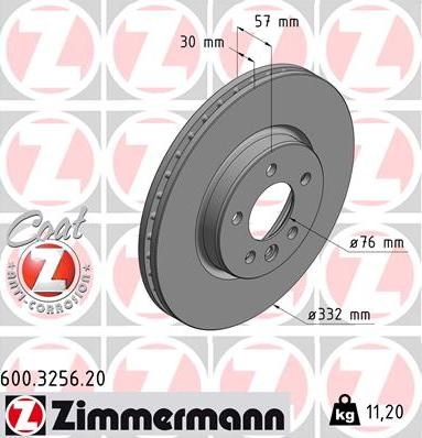 Ротор тормозной 600325620 ZIMMERMANN
