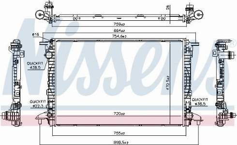 Радиатор 606462 NISSENS
