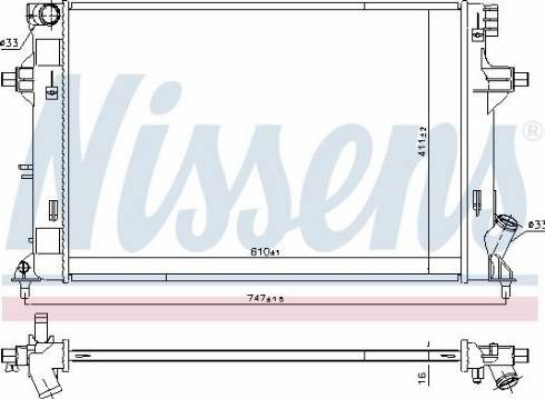 Радиатор охлаждения 606552 NISSENS