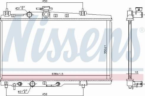 Радиатор основной 606688 NISSENS