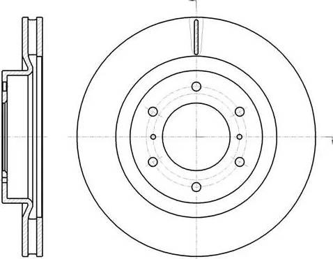Remsa mitsubishi диск гальмівний передн.pajero iv 07- 61100.10
