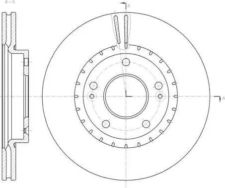 Remsa hyundai диск гальмівний передній elantra 11-,kia ceed 12- 61434.10