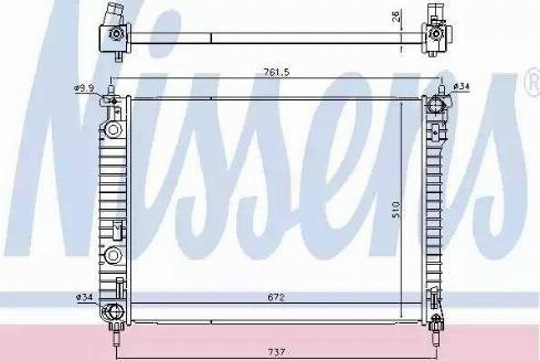 Радиатор водяной 616905 NISSENS