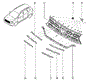 Молдинг решетки радиатора, нижний 623820046R RENAULT