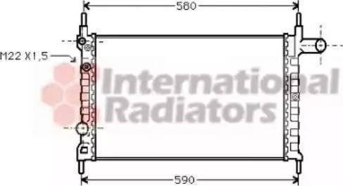 Nissens opel радіатор охолодження kadett 1,3-1,4  (89-) (522x322x22) 63050A
