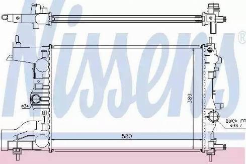 Радиатор 630726 NISSENS