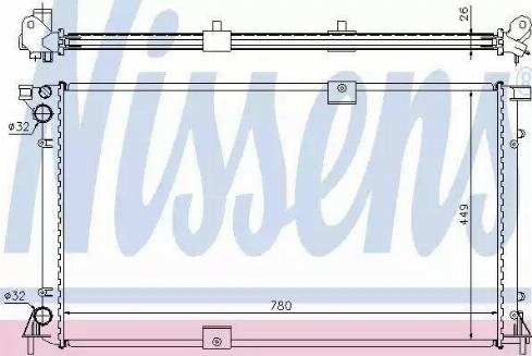 Nissens nissan радіатор охолодження primastar (2001) 2.5 dci, opel vivaro 2.5 03- 63818A