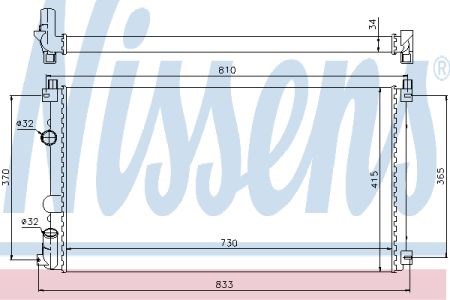 NISSENS 63819 Радиатор в наличии Полтава