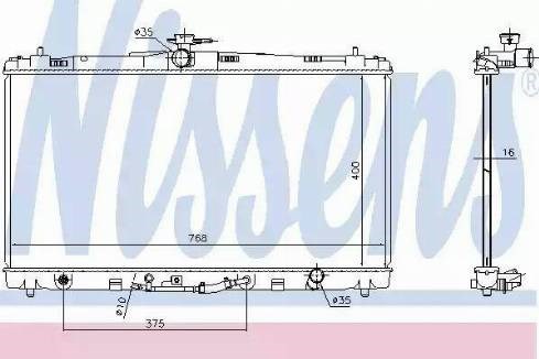 Радиатор основной 646906 NISSENS