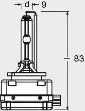 Лампа ксенонова (35w d3s 4300k) 66340CLC