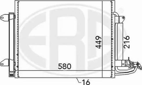 Конденсатор кондиционера 667054 ERA