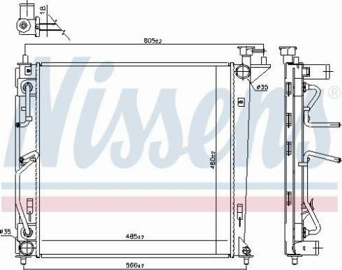 Радиатор основной 66763 NISSENS