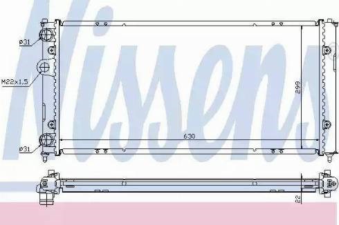Радиатор основной 673001 NISSENS